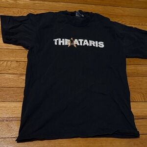 Hanes Black The Ataris Band T-Shirt with White and Gold Print